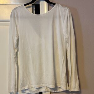 Athleta White Long Sleeve Tee